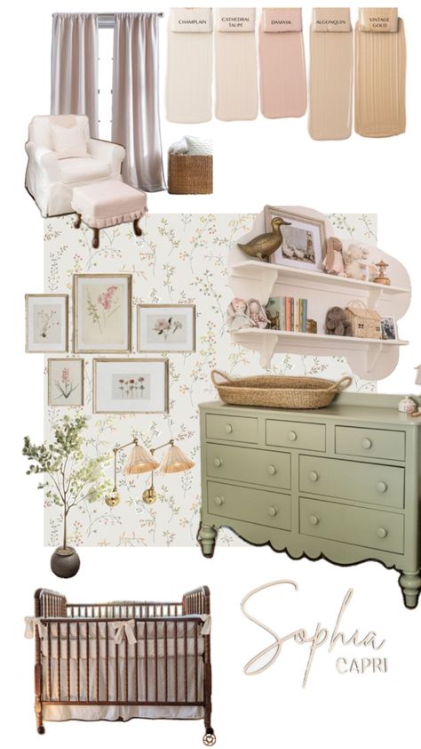 Vintage Girl Nursery, Cottage Nursery, Girly Nursery, Baby Nursery Inspiration, Big Girl Bedrooms, Nursery Room Design, Baby Room Inspiration, Dream Nurseries, Nursery Room Inspiration