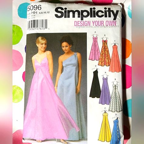 Formal Dress Patterns For Women, 90s Dress Formal, Formal Dress Pattern, Evening Dress Sewing Patterns, Maternity Patterns, Prom Dress Pattern, Gown Sewing Pattern, 90s Prom Dress, Formal Dress Patterns