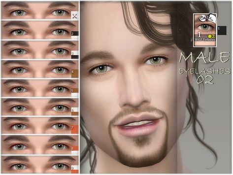 BAkalia's Male Eyelashes 02 #sims4cc Male Eyelashes, Sims 4 Eyelashes, Eyeliner Designs, Sims 4 Cc Skin, Eye Details, Colored Eyeliner, Best Sims, 3d Lashes, Fake Lashes