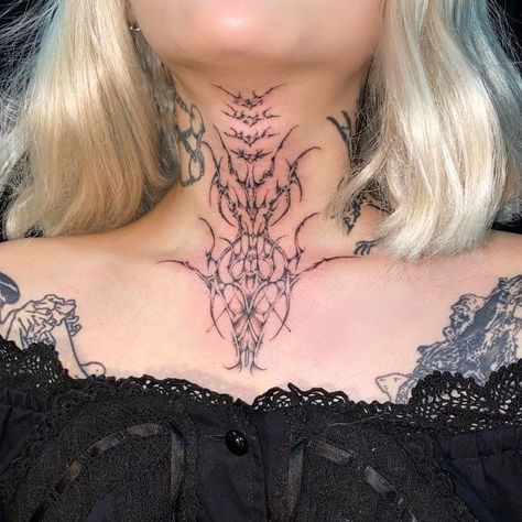 yeule Throat Tattoo, Grunge Tattoo, Sigil Tattoo, Sick Tattoo, Wicked Tattoos, Aesthetic Tattoo, Professional Tattoo, Dream Tattoos, Dope Tattoos