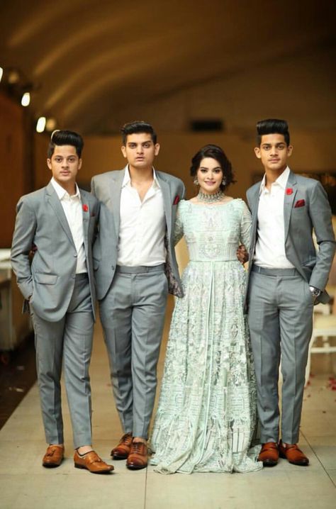 #minal_and_brothers Sister Wedding Dress Indian Men, Groom’s Brother Outfit, Bride Photoshoot With Brother, Men Suits For Sisters Wedding, Groom Brother Outfit Indian Wedding, Wedding Photos With Brothers, Wedding Outfit For Brother Of Bride, Reception Wear For Men, Wedding Outfit For Grooms Brother