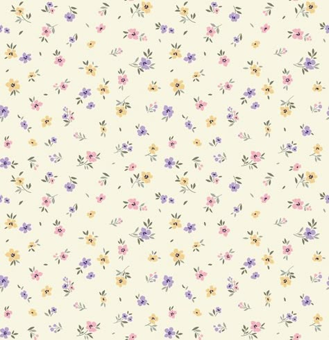 Vector floral pattern cute flowers white... | Premium Vector #Freepik #vector #wallpaper-pattern #floral-texture #retro-pattern #fabric-pattern Flowers White Background, Flower Print Pattern, Cute Patterns, Flowers White, Ditsy Floral, Small Flowers, Flower Print, Print Pattern, Pastel Colors