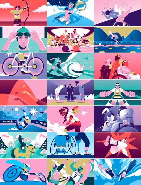 Kreatives unites 11 illustrators to animate the Paralympic Games 2024 | Creative Boom Key Frame, Paralympic Games, Art Deco Movement, French History, Create Animation, Color Film, Pop Up Book, Creative Industries, Photography Products