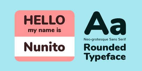 Nunito | Adobe Fonts Open Source Fonts, Adobe Fonts, Google Fonts, Web Project, Font Pairing, Vector Artwork, Hello My Name Is, All Fonts, Create Image