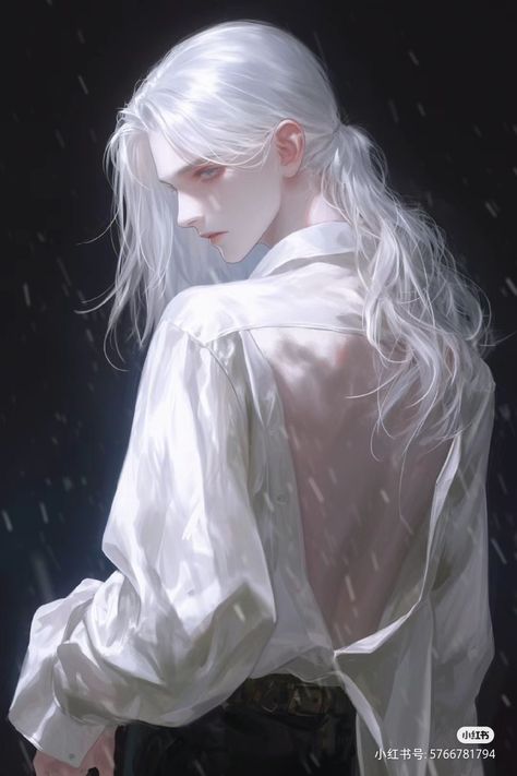 Anime Long Hair, Long White Hair, Vampire Boy, Boys Long Hairstyles, Digital Portrait Art, Boy Character, Arte Sketchbook, China Art, 판타지 아트