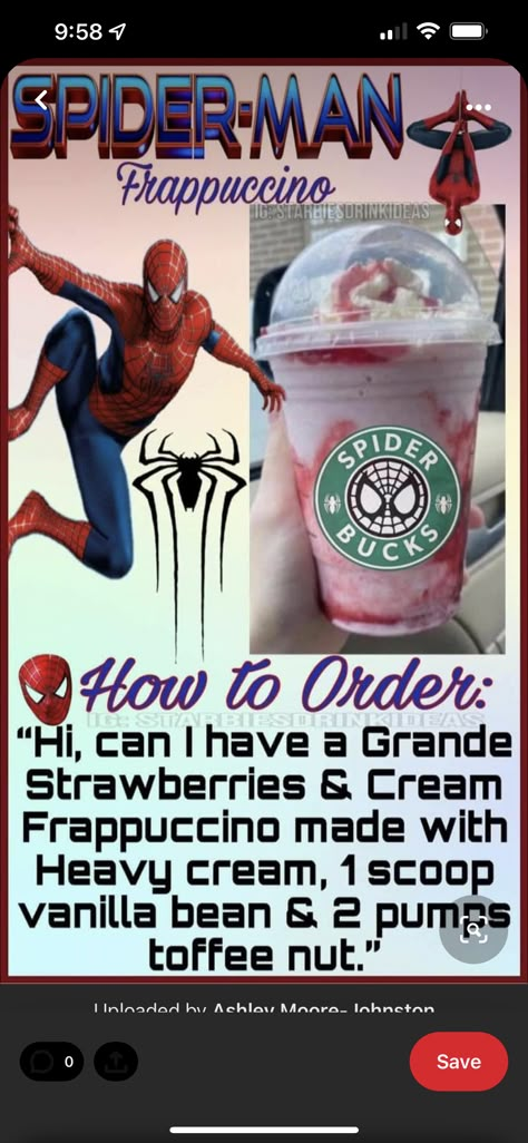 Starbucks Halloween Drinks, Starbucks Frappuccino Recipe, Starbucks Flavors, Starbucks Drink Menu, Disney Dishes, Starbucks Secret Menu Recipes, Cold Starbucks Drinks, Secret Starbucks Recipes, Starbucks Drinks Diy