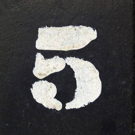 Monochrome 5 by Chris in Plymouth 5 Art Number, 5 Aesthetic Number, Scorpio Party, Number Artwork, Number Icons, Numbers Typography, Album Artwork Cover Art, Number Five, Number Art