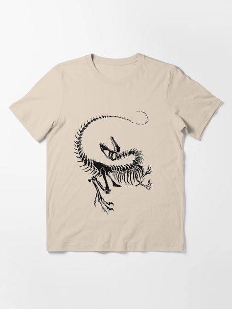 "Velociraptor Skeleton Print" T-shirt for Sale by JJJericho | Redbubble | dinosaur t-shirts - dinosaurs t-shirts - jurassic t-shirts Velociraptor Skeleton, Dinosaur Clothes, Dinosaur Graphic Tee, Dinosaur Tshirt, Dinosaur Outfit, Dino Shirt, Dinosaur Skeleton, Project Work, Dinosaur Shirt