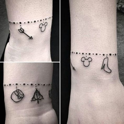 Disney charm bracelet tattoo by @lu_artsaurus #disneytattoos #disneytattoo #disneytatts #disney #tattoos Charm Bracelet Tattoo, Charm Tattoo, Disney Charm Bracelet, Anklets Diy, Bracelet Tattoo, Anklet Tattoos, Harry Potter Tattoos, Disney Charms, Tattoo Bracelet