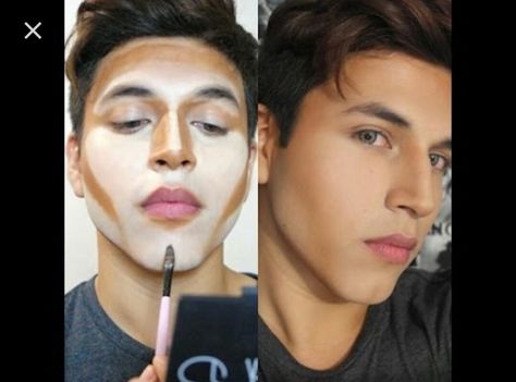 Men With Makeup, Best Lighting For Makeup, Drag King Makeup, Google Ideas, Make Up Diy, Makeup Contouring, Makeup Contour, Corrective Makeup, Festival Make Up