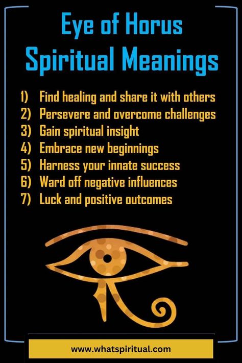 7 Spiritual Meanings of The Eye of Horus & Symbolism 2 Horus Tattoo, The Eye Of Horus, Ancient Egyptian Symbols, Egyptian Eye, Ancient Egyptian Gods, Egyptian Symbols, Egyptian Mythology, Ancient Mysteries, Eye Of Horus