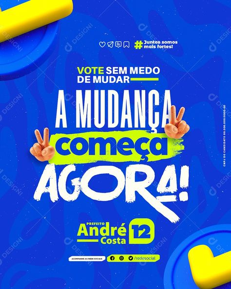 Política Prefeito André Costa Social Media PSD Editável [download] - Designi Insta Design, Post Design, Graphic Design Posters, Media Design, Social Media Design, Poster Design, Social Media, Marketing, Cars