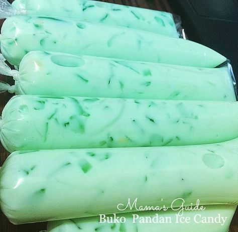 • 1 sachet Gulaman/Jelly Powder (Buko Pandan Flavor) • 1.5 liters water • ¼ – ½ kg sugar (as desired) • ¾ cup fresh milk • 1 cup coconut meat (shredded) • 1 can condensed milk Buko Pandan, Filipino Dessert Recipes, Pinoy Dessert, Filipino Food Dessert, Ice Candy, Cream Candy, Eggnog Recipe, Filipino Desserts, Filipino Dishes