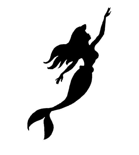 Disney Stencils, Ariel Silhouette, Disney Princess Silhouette, Disney Silhouette, Disney Silhouettes, Ariel Disney, Princess Silhouette, Idee Cricut, Disney Tattoo