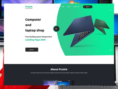 #landingpage #template #webdesign #webdesigner #webdev #uidesign  Pcoint - #Laptop Shop #PSDTemplate is an ideal solution for any kind of #Computers introductory, free #online #electronic store and other #ecommerce #business #Website. Laptop Website Design, Computer Assembly, Electronic Store, Recipe Art, Free Laptop, Psd Website, Ui Design Website, Laptops For Sale, Laptop Shop