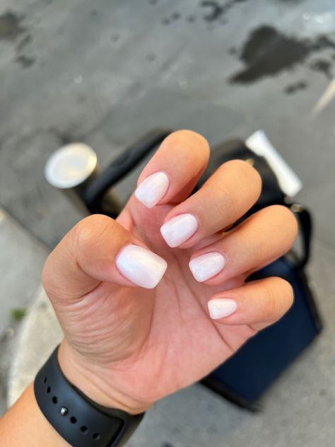 acrylic nails pearl square round Short Acrylic Pearl Nails, Acrylic Square Round Nails, Pearl White Acrylic Nails Square, Short Pearl Nails Square, Square Round Edges Nails, Square One Color Nails, Square Rounded Acrylic Nails, Square Nails With Rounded Edges, Square Round Nails Acrylic