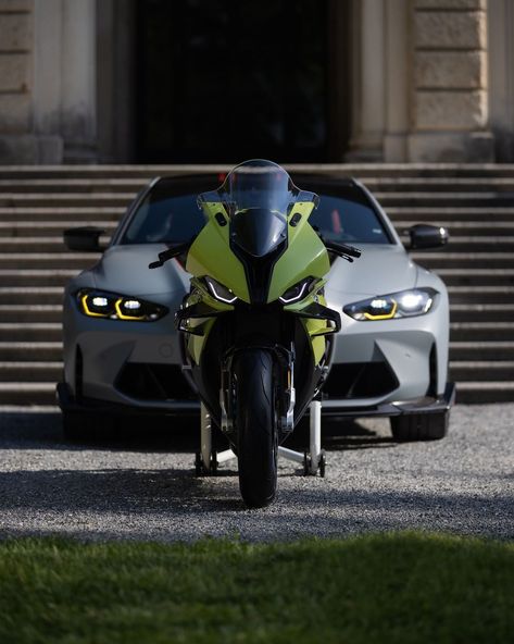 BMW M GmbH’s Instagram post: “Here's Looking At You Kid. The new BMW M 1000 RR 50 Years M and the new BMW M4 CSL. @bmwmotorrad #BMWM #M1000RR #THEM4CSL…” Bmw Car And Bike, Bmw M1000rr Wallpaper, Bmw M4 Csl, Bike Rider Photography, Bike And Car, Rider Photography, Bmw Motor, Cars Pictures, Kawasaki Bikes