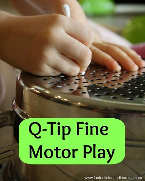 Q-Tip fine motor activity for toddlers and preschoolers. Fine Motor Play, Boredom Busters For Kids, Fine Motor Activity, Activity For Toddlers, Preschool Fine Motor, Fine Motor Skills Activities, Motor Skills Activities, Toddlers And Preschoolers, Skills Activities