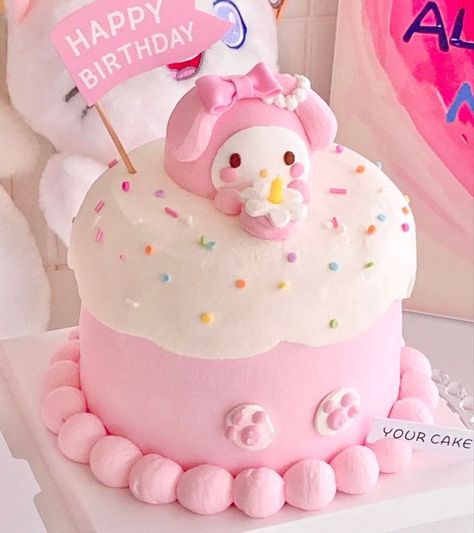 First Birthday Decorations Boy, Girly Birthday Cakes, Hello Kitty Birthday Cake, Pinterest Cake, Pony Cake, Luxury Cake, Birthday Decorations Kids, Desired Reality, Pretty Dessert