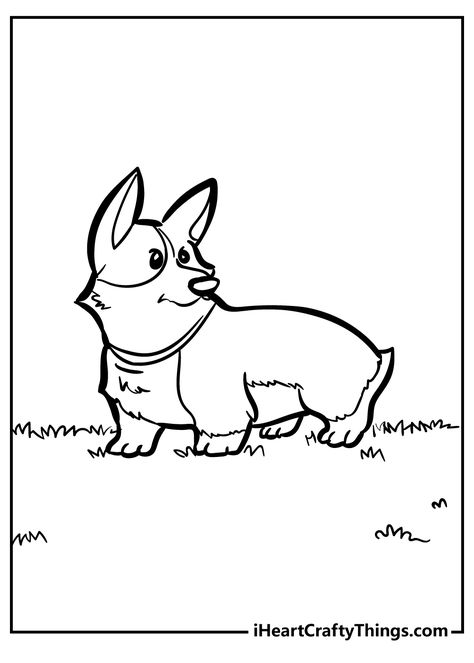 Corgi Coloring Pages, Colors For Toddlers, Printable Flower Coloring Pages, Puppy Coloring Pages, Butterflies Flying, Online Coloring Pages, Cute Corgi, Taking Over The World, Flower Coloring Pages