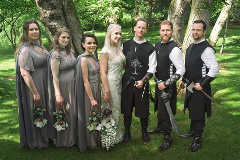 Elven Wedding Groom, Tolkien Wedding, Middle Earth Wedding, Lotr Party, Earth Wedding, Lotr Wedding, Dragon Wedding, Grooms Party, Groom Wedding Attire