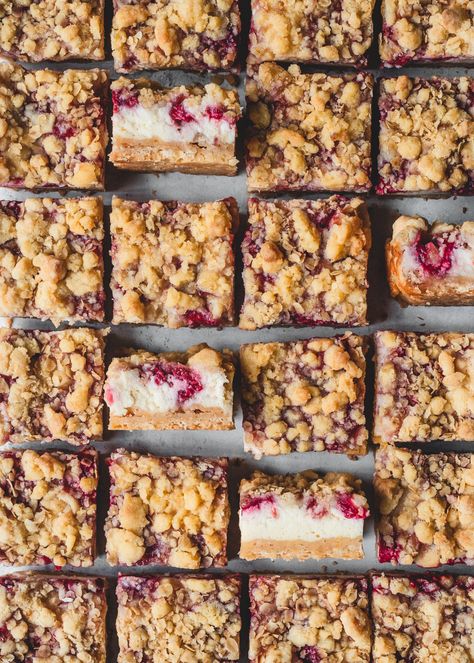 Raspberry Cheesecake Streusel Bars — The Boy Who Bakes The Boy Who Bakes, Edd Kimber, Streusel Bars, Raspberry Cheesecake Bars, Cherry Topping, Cheesecake Mix, Ultimate Chocolate Chip Cookie, British Baking, Raspberry Cheesecake