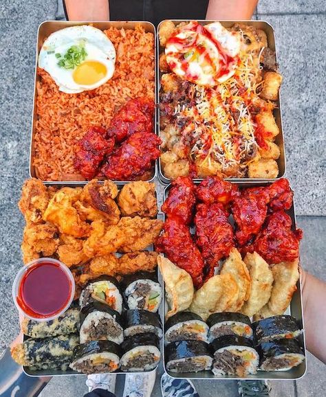 ↠Pinterest:karenmontilla25↞ Food Near Me, Berbuka Puasa, K Food, Korean Street Food, Makanan Diet, Bulgogi, Korean Street, Food Goals, Food Platters