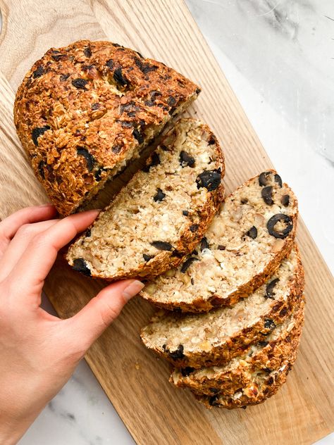 Olive & Walnut Cottage Cheese Bread — Rhitrition Cottage Cheese Oat Bread, Gluten Free Cottage Cheese Bread, Savoury Loaf, Cottage Cheese Bread Recipe, Cottage Cheese Bread, Weston Price, Cheese Recipes Homemade, Artisan Breads, Olive Bread