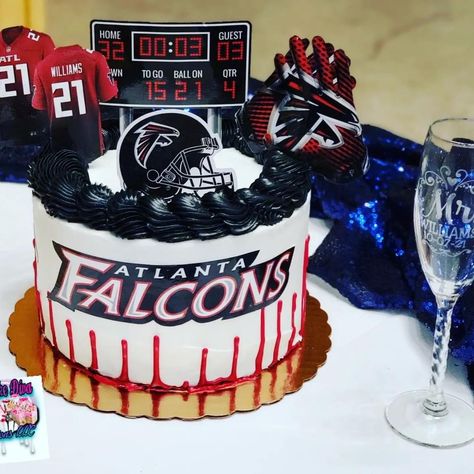 Atlanta Falcons Cake, Falcons Cake, Sports Party, Atlanta Falcons, Birthday Cakes, Atlanta, Party Ideas, Birthday Cake, Cake