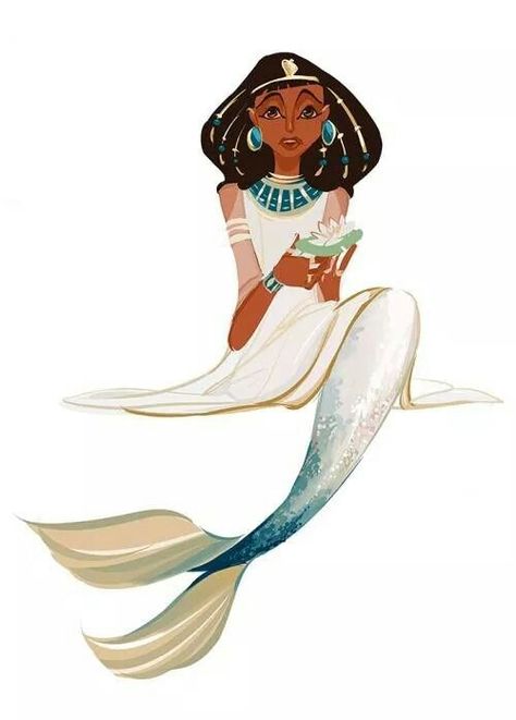 Egyptian Mermaid Black Mermaids, Mermaid Illustration, Mermaids Sirens, Siren Mermaid, Mermaid Stuff, Mermaid Drawings, Black Mermaid, Mermaid Dreams, Mermaids And Mermen