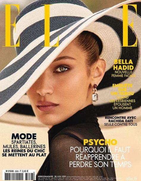 Bella Hadid ELLE France June 28 2019 - theFashionSpot Elle Cover, Elle Covers, Magazine Cover Ideas, Mode Editorials, Vogue Editorial, Fashion Magazine Cover, Vogue Spain, Cover Magazine, Fashion Cover