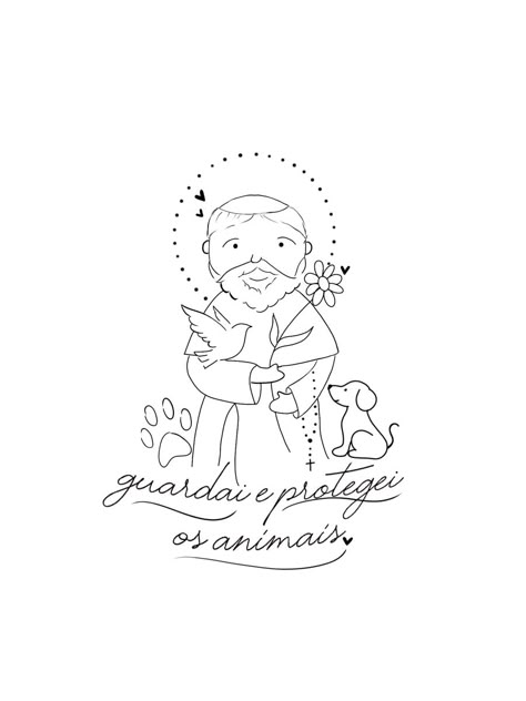 Sao Francisco, Christian Crafts, Minimalist Drawing, Desenho Tattoo, St Francis, Cartoon Pics, Diy Embroidery, San Francisco, Illustration Art