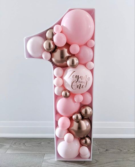 Number One With Balloons, One Decoration, Dekoracije Za Prvi Rodjendan, Birthday Small Decoration, Baby Birthday Decorations, 1st Birthday Girl Decorations, 1st Birthday Party Decorations, Girl Birthday Decorations, Birthday Balloon Decorations