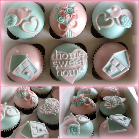 new home cupcake House Cupcakes, Welcome Home Cupcakes, Housewarming Cupcakes, House Warming Cupcake, House Warming Sugar Cookies, Housewarming Cake, Sweet Corner, Cupcakes Decorados, House Cake