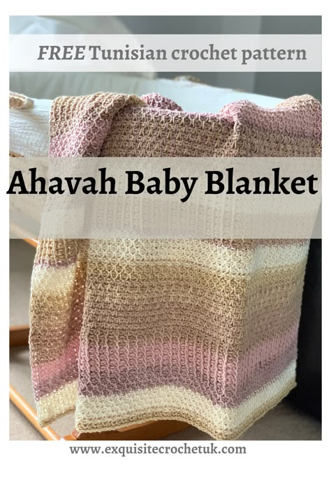 Tunisian Crochet Throw, Crochet Borders For Blankets, Tunisian Crochet Baby Blanket, Tunisian Crochet Free, Tunisian Crochet Blanket, Crochet Throw Pattern, Tunisian Crochet Pattern, Crochet Baby Blanket Free Pattern, Tunisian Crochet Patterns