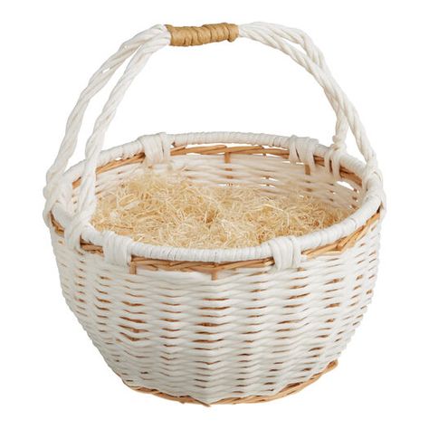 Large Natural And White Woven Easter Gift Basket Kit by World Market Easter Plates, Easter Gift Baskets, Christmas Shop, World Market, Easter Basket, Celebration Party, Easter Gift, Gift Basket, Easter Baskets