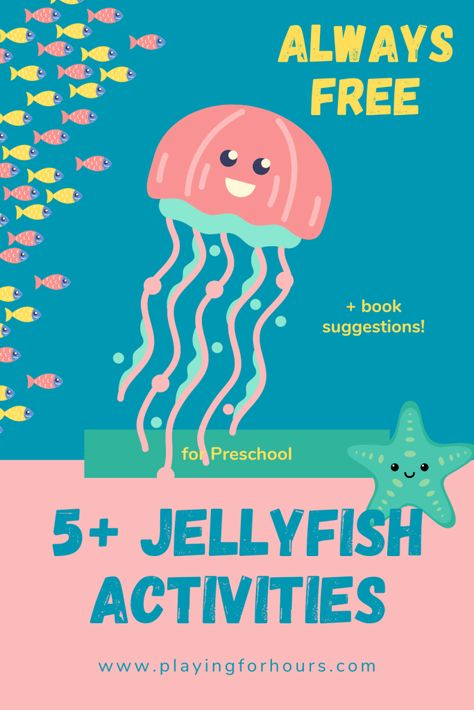 Sea Activities For Preschool, Homeschool Schedule Preschool, Jellyfish Theme, Preschool Homeschool Curriculum, Homeschool Preschool Schedule, Preschool Ocean, Printables Preschool, Curriculum Preschool, Ocean Books