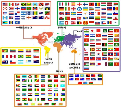 World Flags on a map:) World Flags With Names, Different Country Flags, All World Flags, All Country Flags, World Country Flags, World Map With Countries, Countries And Flags, Homeschool Geography, Asia Map