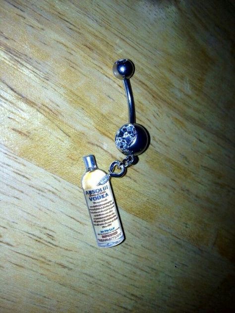 Absolute Vodka Bottle, Body Rings, Jameson Bottle, Bellybutton Ring, Bellybutton Rings, Cute Belly Rings, Piercing Rings, Bellybutton Piercings, Belly Button Piercing Jewelry