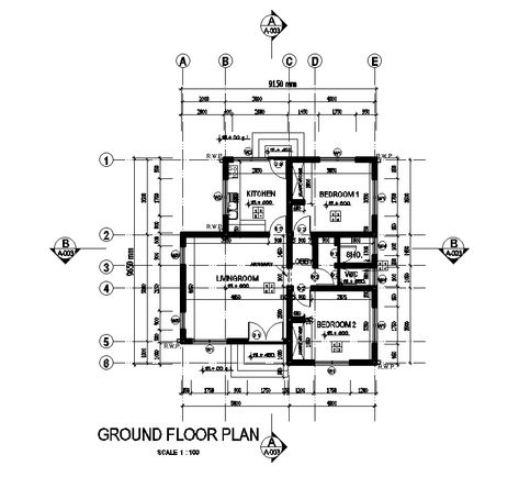 Building Plan Drawing, Bungalow House Floor Plans, Drawing House Plans, Small House Blueprints, Simple Floor Plans, Bungalow Floor Plans, Bungalow Style House Plans, Story Building, Free House Plans