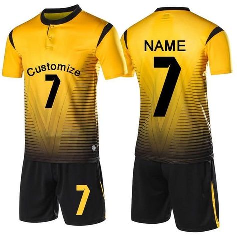 Soccer uniforms available in Premium Quality 👉🏻Elevate your brand with our custom apparel manufacturing services! 🔥We specialize in personalized designs, high-quality production and custom printing & embroidery Let's create something amazing together! Fast Turnaround Worldwide Delivery 🚚 DM us on FB & Instagram or Contact us Via. Whatsapp: +971553914277 Yellow Football Jersey Design, Racing Fc, Soccer Uniforms Design, Sports Uniform, Football Jersey Outfit, Soccer Store, Volleyball Jerseys, Sports Tshirt Designs, Sports Jersey Design