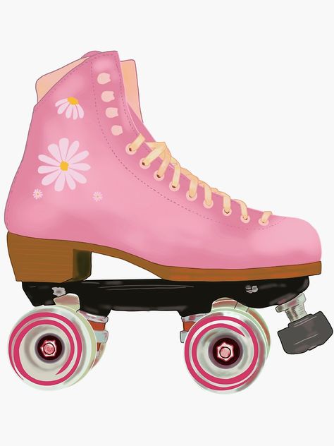 Pink Roller Skates, Sketch Aesthetic, Roller Derby Skates, Girls Roller Skates, Quad Roller Skates, Roller Skate Shoes, Vintage Hipster, Pink Pastel, Roller Derby