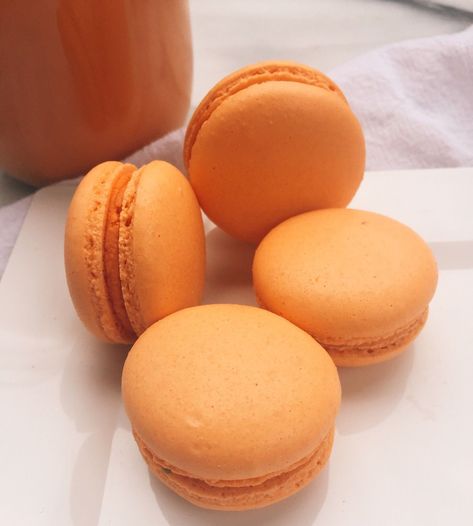 Spiced Eggnog, Macaron Flavors, Peach Aesthetic, Thai Tea, Peppermint Bark, Thai Restaurant, Orange Aesthetic, Orange Recipes, Macaroons