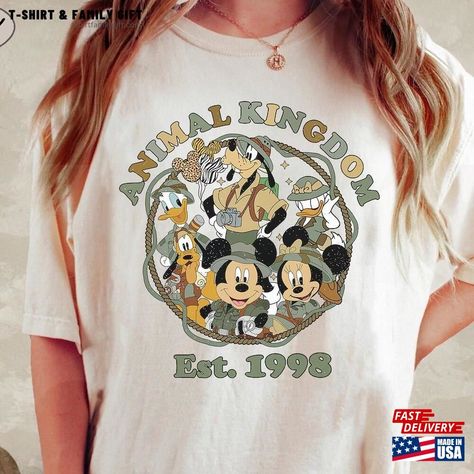 Disney Mickey And Friends Animal Kingdom Comfort Colors Shirt Walt World Safari Mode Sweatshirt T-Shirt Hoodie Check more at https://tshirtfamilygift.com/product/disney-mickey-and-friends-animal-kingdom-comfort-colors-shirt-walt-world-safari-mode-sweatshirt-t-shirt-hoodie/ Disney Animal Kingdom Shirts, Animal Kingdom Shirts, Disney Bounding, Beach Park, Comfort Colors Shirt, Disney Shirts, Trending Tshirts, Mickey And Friends, Disney Trip