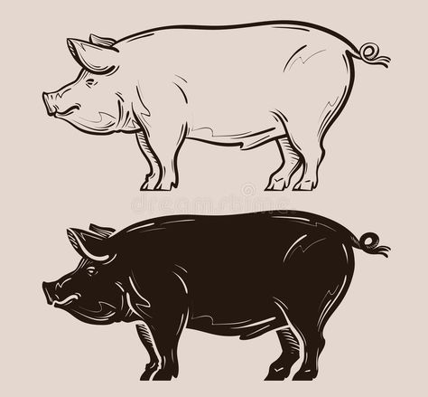 Pig vector logo. farm, pork, piggy icon. Pig vector logo. farm, pork or piggy ic , #Ad, #logo, #vector, #Pig, #farm, #icon #ad Pig Silhouette, Pig Logo, Cow Logo, Pig Illustration, Pig Art, Silhouette Clip Art, Farm Art, Cow Art, Art And Illustration