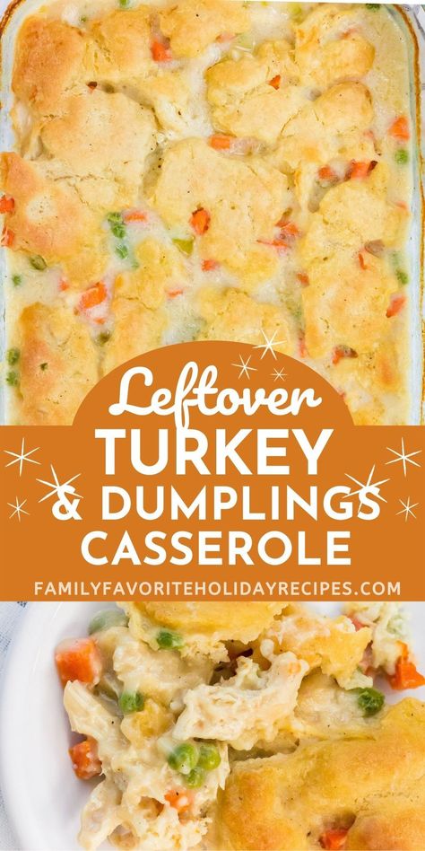 Meals From Leftover Turkey, Leftover Turkey Recipes With Biscuits, Scalloped Turkey Casserole Recipes, Turkey Bisquick Casserole, Things To Do With Turkey Leftovers, Turkey And Dumplings Leftover, Meals With Turkey Meat, How To Use Turkey Leftovers, Diced Turkey Recipes