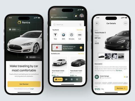 Rentra - Car rental app designed by Azét 🪐 for Sans Brothers. Connect with them on Dribbble; the global community for designers and creative professionals. Community App, Car Rental App, Car App, Rental Application, Ux Mobile, Mobile App Design Inspiration, App Design Inspiration, Web Templates, Mobile App Design