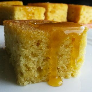 Butter Cake • Coated with decadent butter sauce ⋆ The Gardening Foodie Sweet Butter Sauce For Cake, Butter Sauce For Cake, Best Ever Cornbread, Cake Sauce, Cornbread Cake, Corn Bread Bake, Homemade Hot Fudge, Dessert Snacks, Make Ahead Desserts