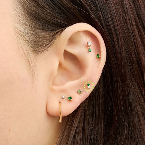 Flatback studs lay flat against the back of your ear (unlike butterfly back posts that can poke!) which may be more comfortable for certain piercings. All of our flatback tops come with a 6mm & 8mm flatback post. We have pre-bent the pin—this secures the top & flatback post together when inserted. This style is not eligible for piercing services, healed piercings only. Piercings, 14k Gold, Gold