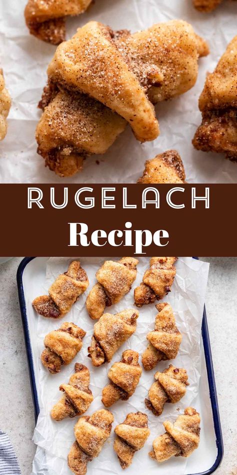 Rugelach - I Heart Eating Rugelach Cookies, Rugelach Recipe, Cream Cheese Cookies, Filled Cookies, Flaky Crust, Jewish Recipes, Köstliche Desserts, Food Blogs, Pastry Dough